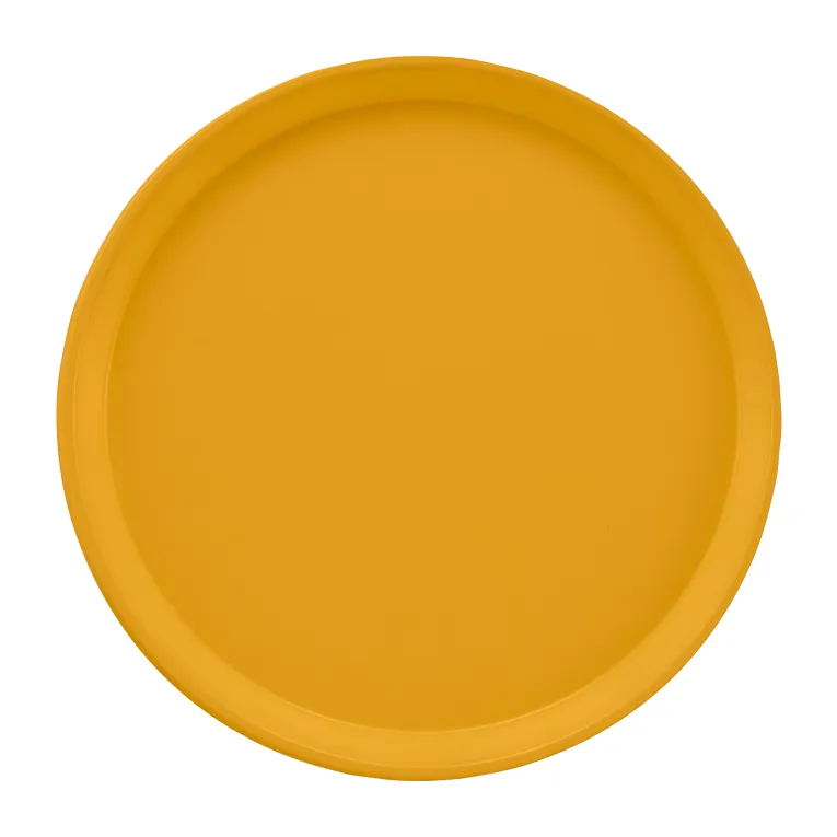 Cambro 1550171 I Camtray Round Tray I 16" (405 mm) Low Profile I Tuscan Gold I Case of 12
