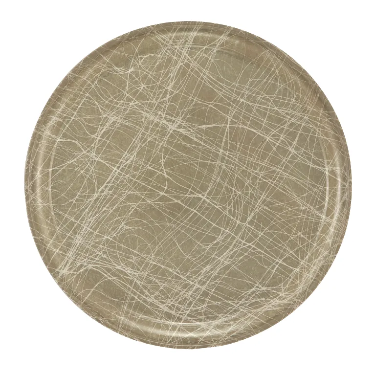 Cambro 1550215 I Camtray Round Tray I 16" (405 mm) Low Profile I Abstract Gray I Case of 12