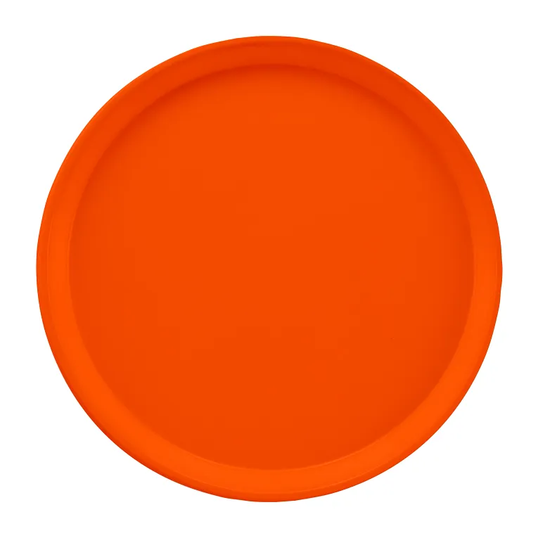 Cambro 1550220 I Camtray Round Tray I 16" (405 mm) Low Profile I Citrus Orange I Case of 12