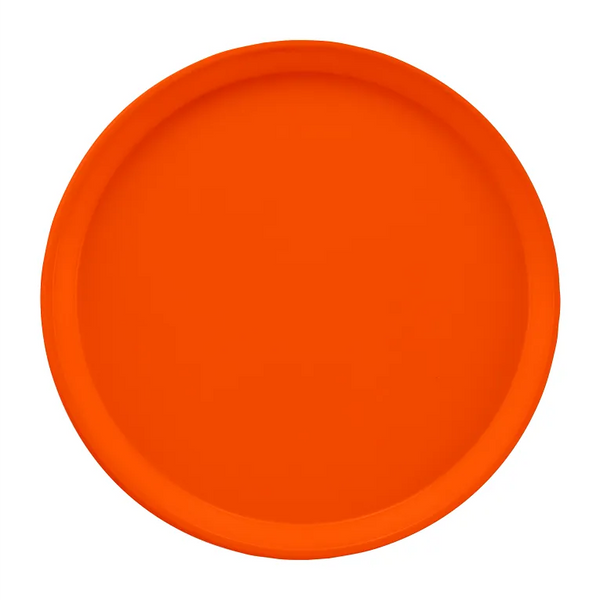 Cambro 1550220 I Camtray Round Tray I 16" (405 mm) Low Profile I Citrus Orange I Case of 12