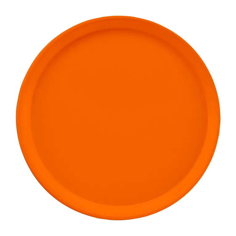 Cambro 1550222 I Camtray Round Tray I 16" (405 mm) Low Profile I Orange Pizazz I Case of 12