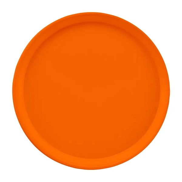 Cambro 1550222 I Camtray Round Tray I 16" (405 mm) Low Profile I Orange Pizazz I Case of 12
