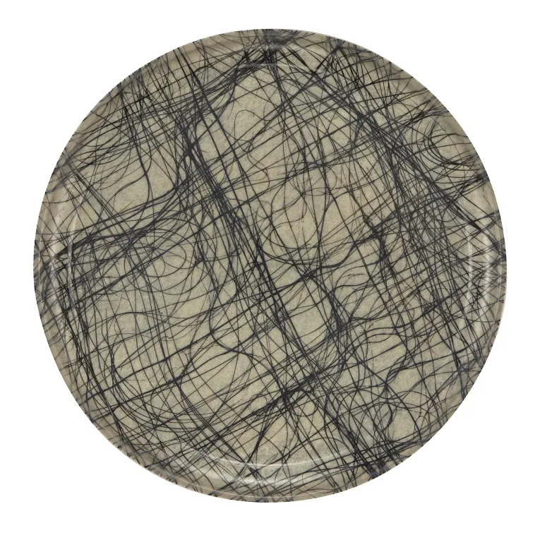 Cambro 1550277 I Camtray Round Tray I 16" (405 mm) Low Profile I Swirl Gray I Case of 12