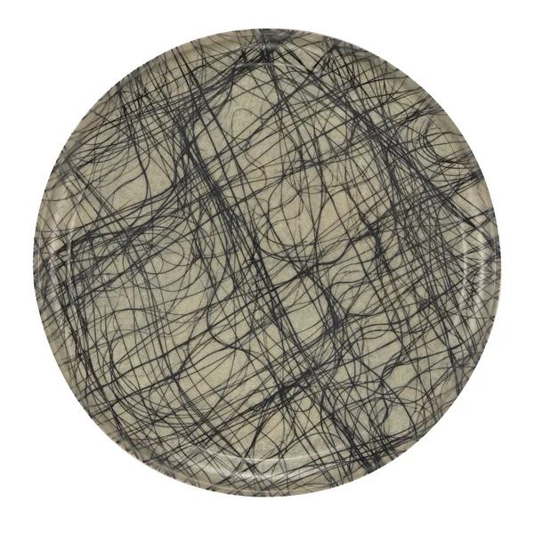 Cambro 1550277 I Camtray Round Tray I 16" (405 mm) Low Profile I Swirl Gray I Case of 12
