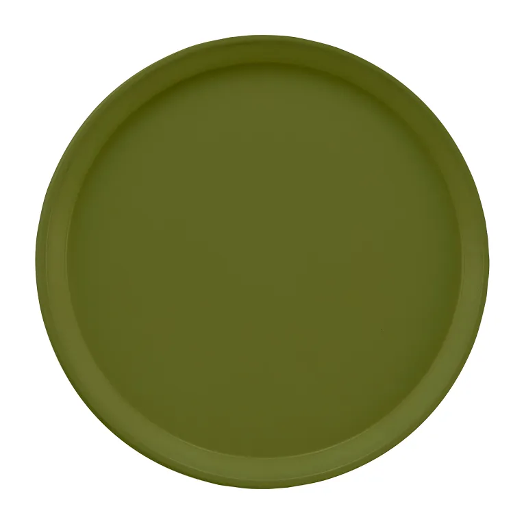 Cambro 1550428 I Camtray Round Tray I 16" (405 mm) Low Profile I Olive Green I Case of 12
