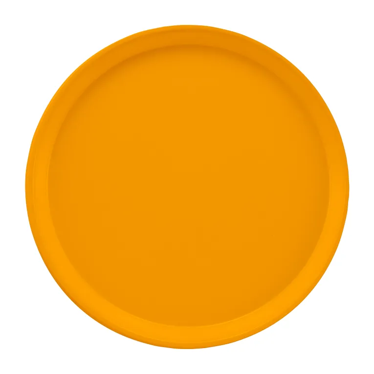 Cambro 1550504 I Camtray Round Tray I 16" (405 mm) Low Profile I Mustard I Case of 12
