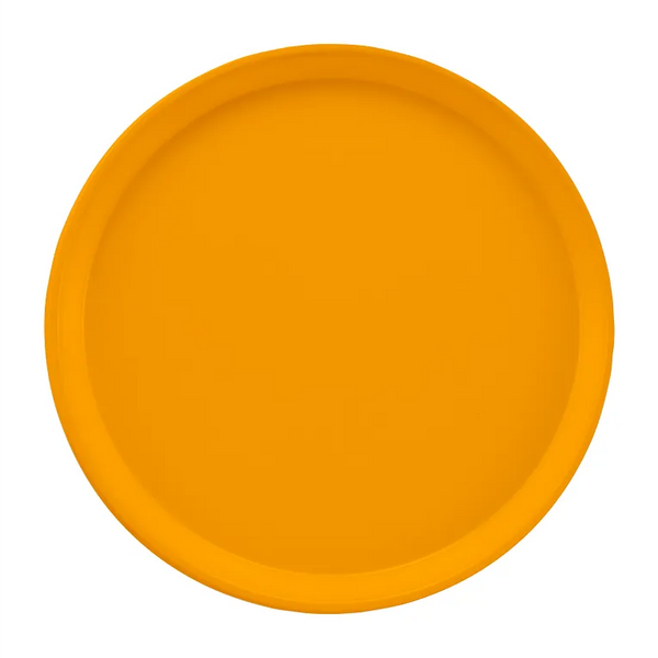 Cambro 1550504 I Camtray Round Tray I 16" (405 mm) Low Profile I Mustard I Case of 12