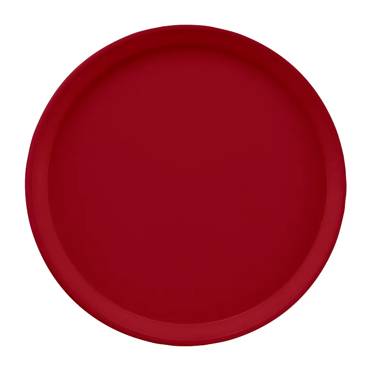 Cambro 1550505 I Camtray Round Tray I 16" (405 mm) Low Profile I Cherry Red I Case of 12