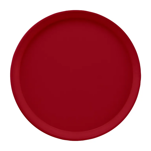 Cambro 1550505 I Camtray Round Tray I 16" (405 mm) Low Profile I Cherry Red I Case of 12