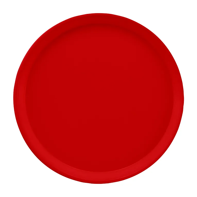 Cambro 1550510 I Camtray Round Tray I 16" (405 mm) Low Profile I Signal Red I Case of 12