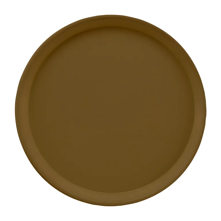 Cambro 1550513 I Camtray Round Tray I 16" (405 mm) Low Profile I Bayleaf Brown I Case of 12
