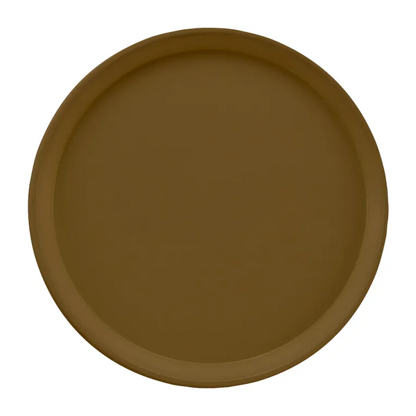 Cambro 1550513 I Camtray Round Tray I 16" (405 mm) Low Profile I Bayleaf Brown I Case of 12