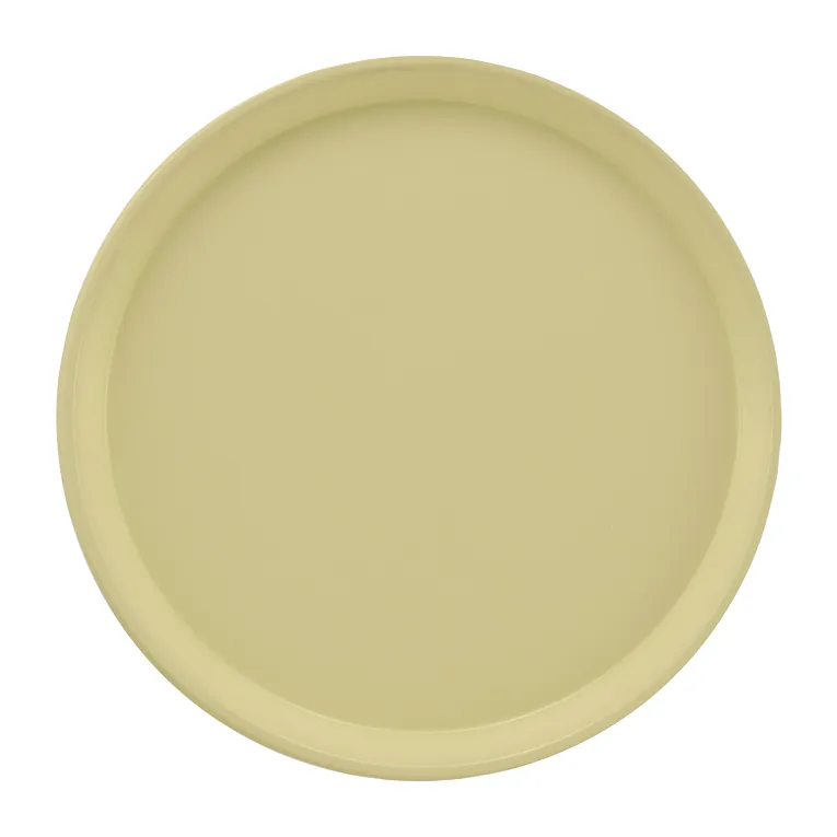 Cambro 1550536 I Camtray Round Tray I 16" (405 mm) Low Profile I Lemon Chiffon I Case of 12