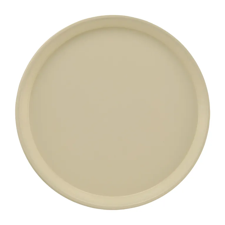 Cambro 1550537 I Camtray Round Tray I 16" (405 mm) Low Profile I Cameo Yellow I Case of 12