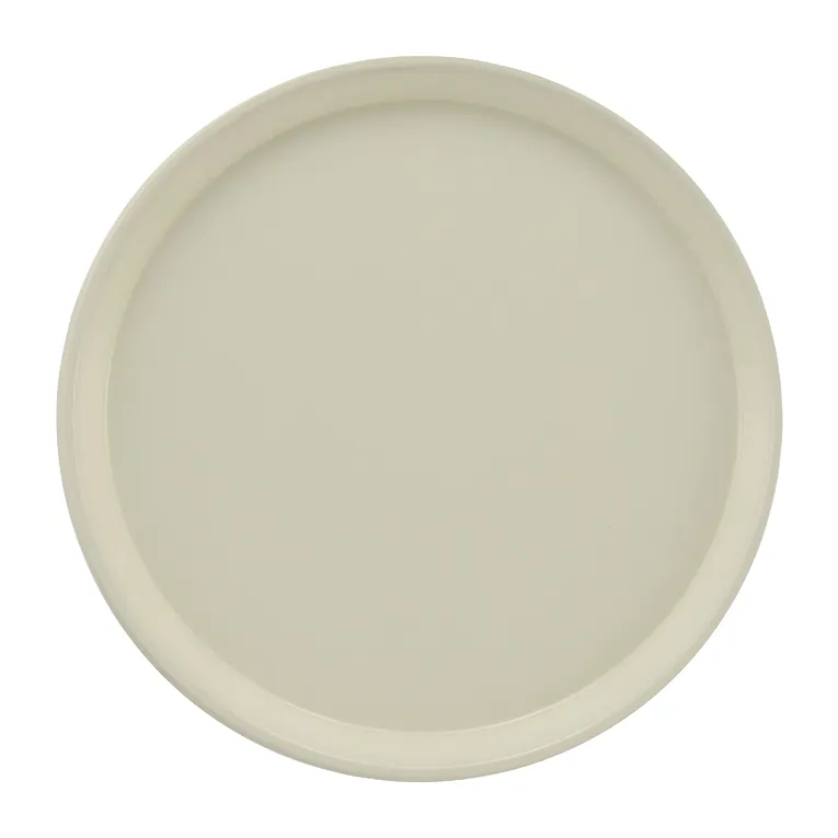 Cambro 1550538 I Camtray Round Tray I 16" (405 mm) Low Profile I Cottage White I Case of 12