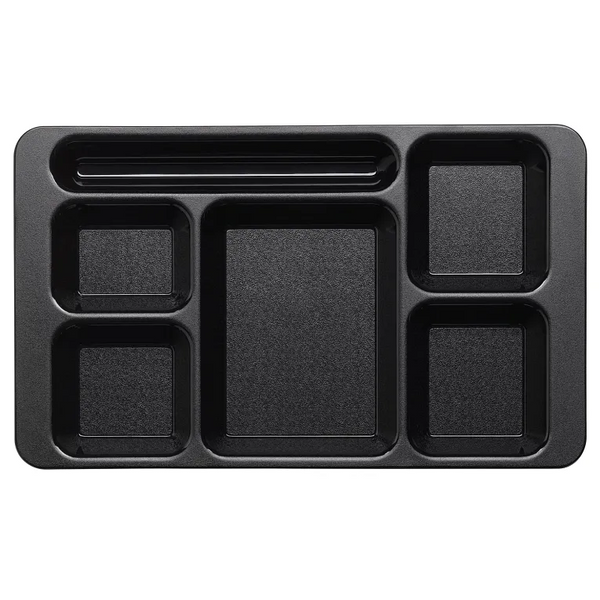 Cambro 1596CW110 I Camwear 2 X 2 Compartment Trays I 22.9 x 38 cm I Black I Case of 24