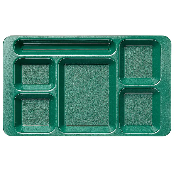 Cambro 1596CW119 I Camwear 2 X 2 Compartment Trays I 22.9 x 38 cm I Sherwood Green I Case of 24