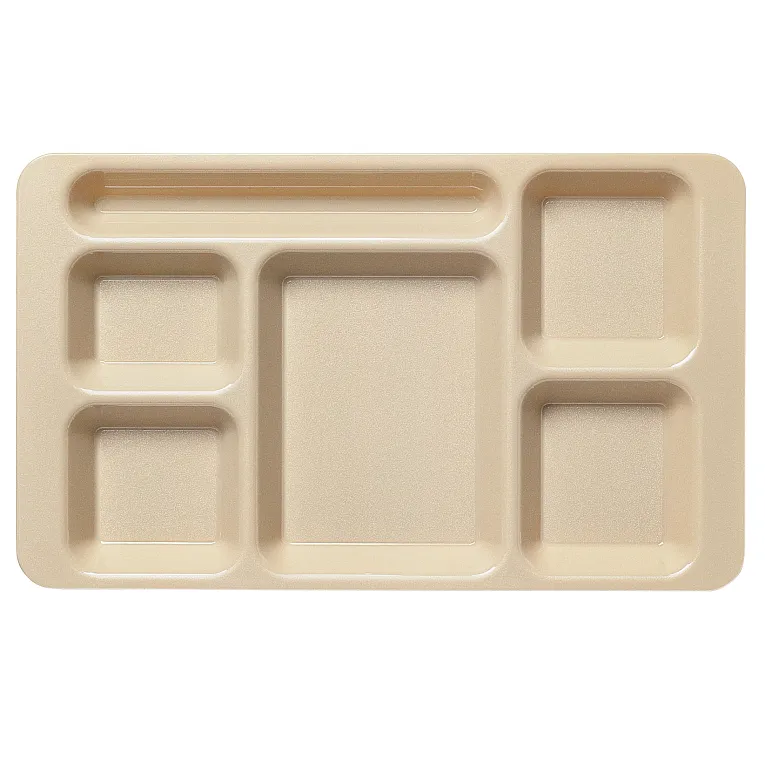Cambro 1596CW133 I Camwear 2 X 2 Compartment Trays I 22.9 x 38 cm I Beige I Case of 24