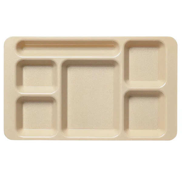 Cambro 1596CW133 I Camwear 2 X 2 Compartment Trays I 22.9 x 38 cm I Beige I Case of 24