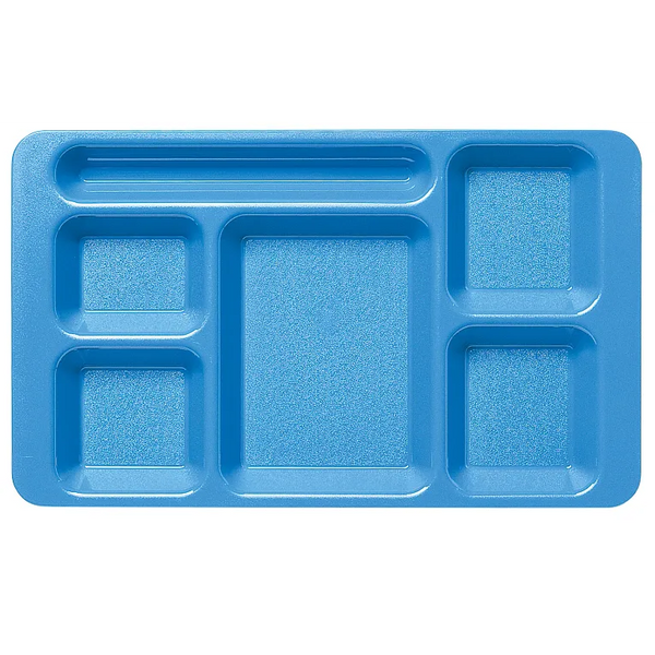 Cambro 1596CW168 I Camwear 2 X 2 Compartment Trays I 22.9 x 38 cm I Blue I Case of 24