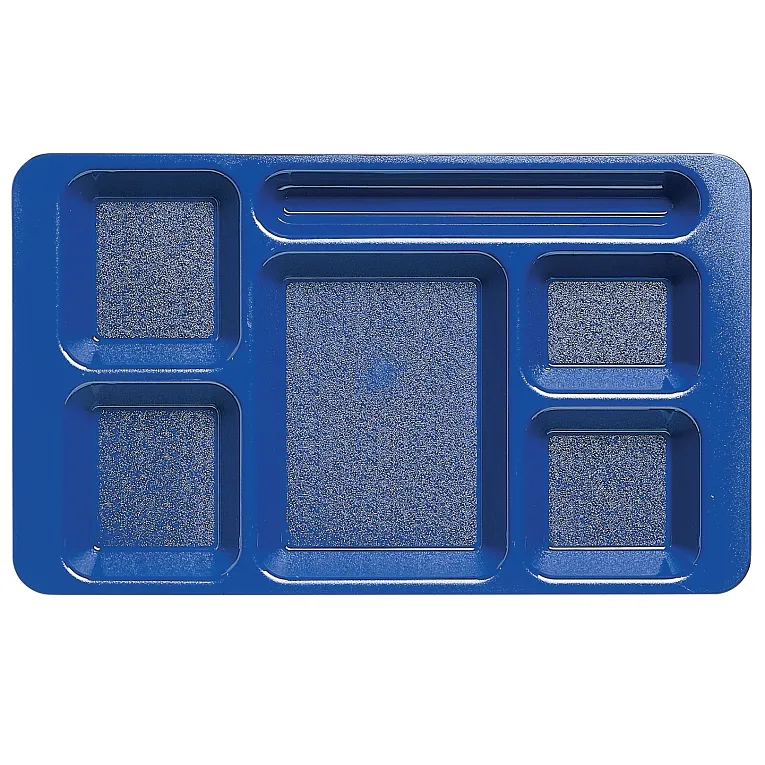Cambro 1596CW186 I Camwear 2 X 2 Compartment Trays I 22.9 x 38 cm I Navy Blue I Case of 24