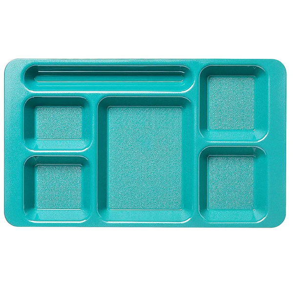 Cambro 1596CW414 I Camwear 2 X 2 Compartment Trays I 22.9 x 38 cm I Teal I Case of 24