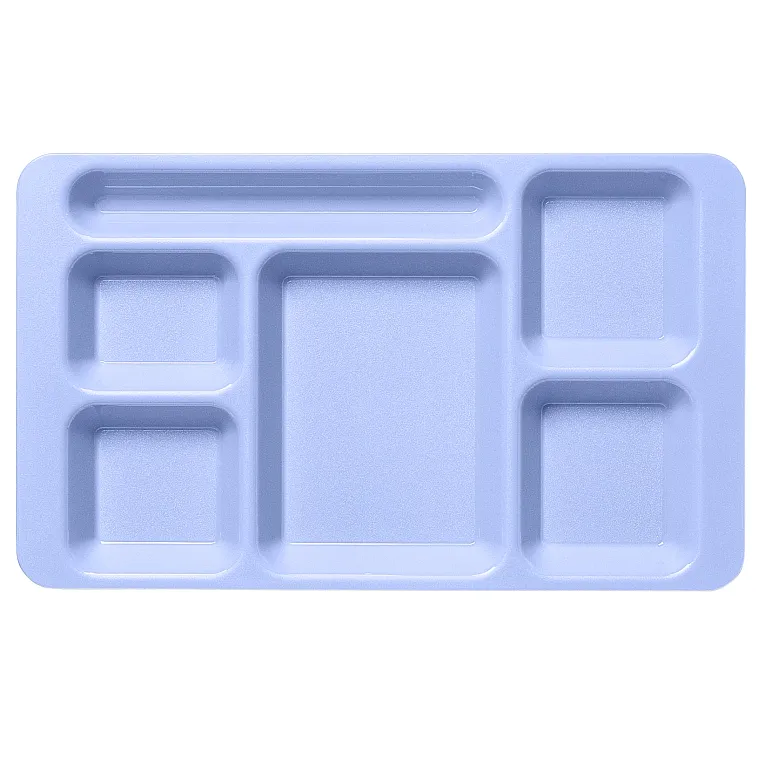 Cambro 1596CW431 I Camwear 2 X 2 Compartment Trays I 22.9 x 38 cm I Translucent Blue I Case of 24