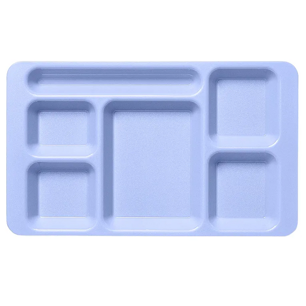 Cambro 1596CW431 I Camwear 2 X 2 Compartment Trays I 22.9 x 38 cm I Translucent Blue I Case of 24