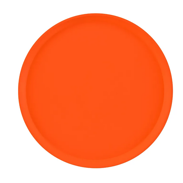 Cambro 1600220 I Camtray Round Tray I 16" (405 mm) I Citrus Orange I Case of 12
