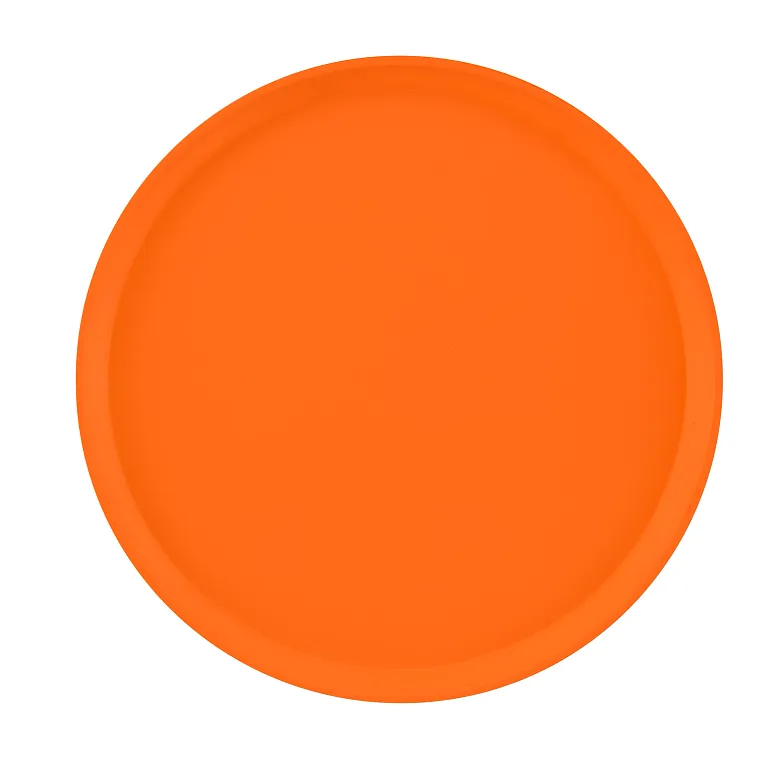 Cambro 1600222 I Camtray Round Tray I 16" (405 mm) I Orange Pizazz I Case of 12