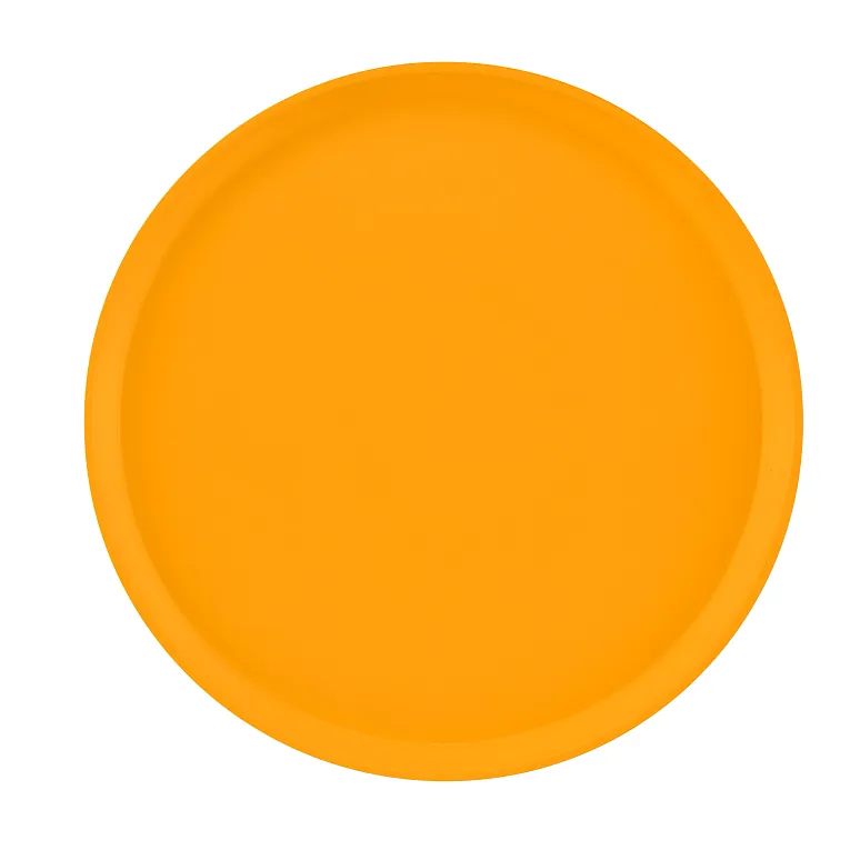 Cambro 1600504 I Camtray Round Tray I 16" (405 mm) I Mustard I Case of 12