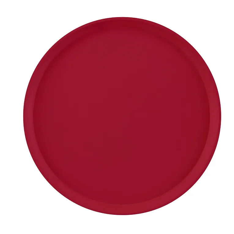 Cambro 1600505 I Camtray Round Tray I 16" (405 mm) I Cherry Red I Case of 12