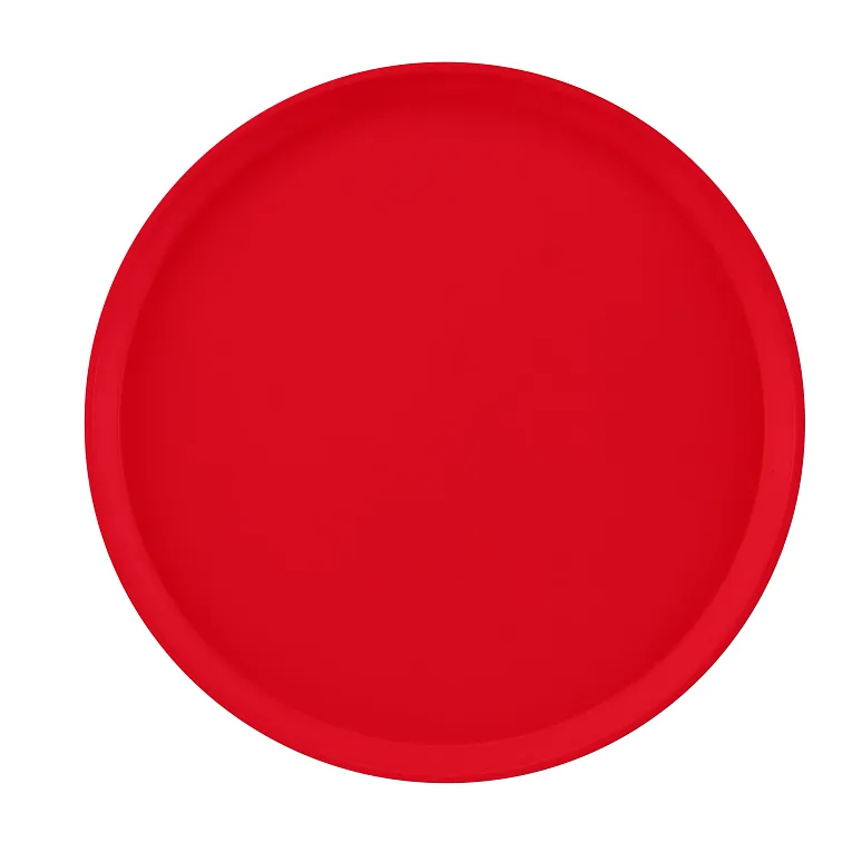 Cambro 1600510 I Camtray Round Tray I 16" (405 mm) I Signal Red I Case of 12