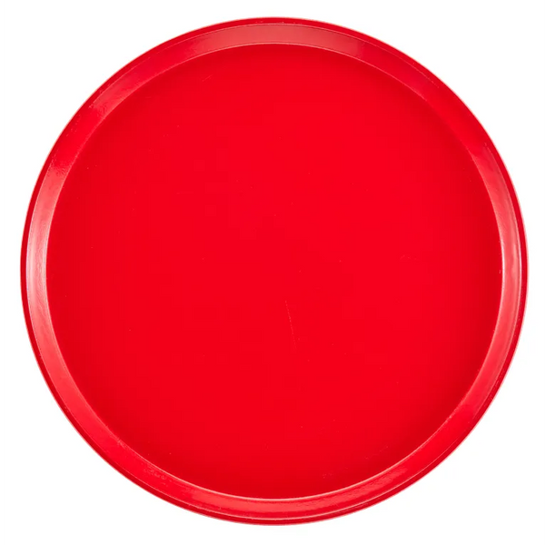 Cambro 1600521 I Camtray Round Tray I 16" (405 mm) I Cambro Red I Case of 12