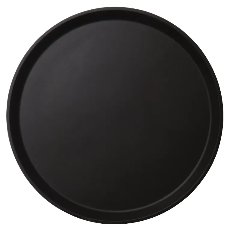 Cambro 1600CT110 I Camtread Round Trays I 16" (40.5 cm) I Black I Case of 12