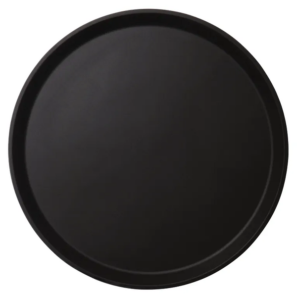 Cambro 1600CT110 I Camtread Round Trays I 16" (40.5 cm) I Black I Case of 12