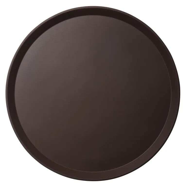 Cambro 1600CT138 I Camtread Round Trays I 16" (40.5 cm) I Tavern Tan I Case of 12