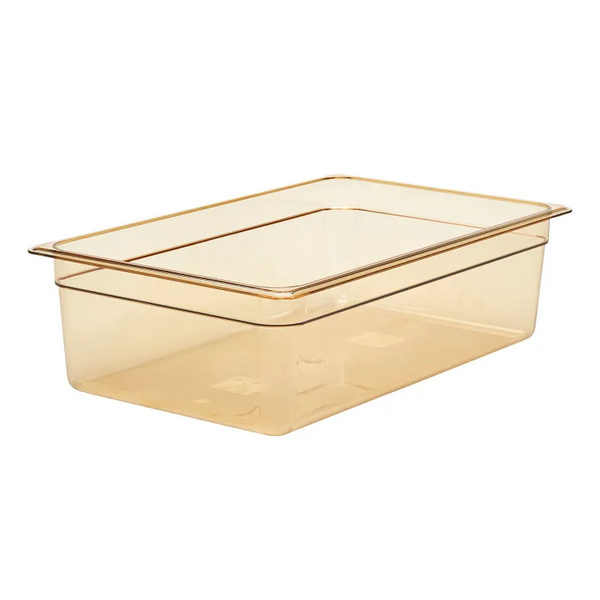 Cambro 16HP150 I GN 1/1 H-Pan High Heat Food Pans 150 mm Deep I 19.5L I Amber I Case of 6