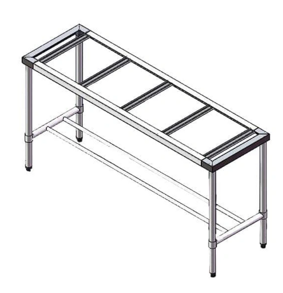 F.E.D 1800-5-WB-S I Stainless Steel Stone Bench I Double Centre Brace I 500mm Deep
