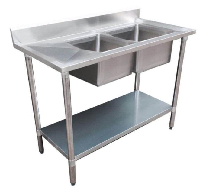 Stainless Steel Sink, F.E.D, 1800-6-DSBC, Right Hand Sink, Bench, Double Sink