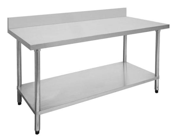 Stainless Steel Table, F.E.D, 1800-6-WBB, Economic 304 Grade, Kitchen Work Table, with Splashback