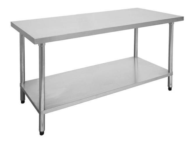 Stainless Steel Table, F.E.D, 1800-6-WB, Economic 304 Grade, Kitchen Work Table