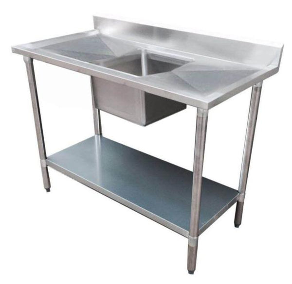 Stainless Steel Sink Bench, F.E.D, 1800-7-SSBC, Grade SS, Centre Sink, Single Sink