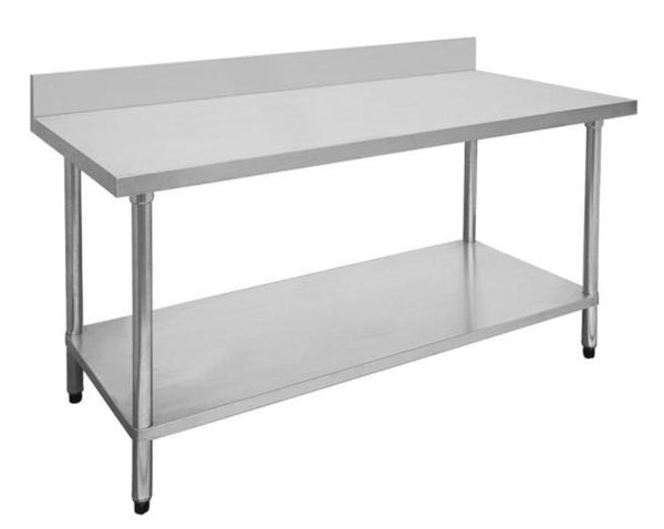 Stainless Steel Table, F.E.D, 1800-7-WBB, Economic 304 Grade, Kitchen Work Table, with Splashback