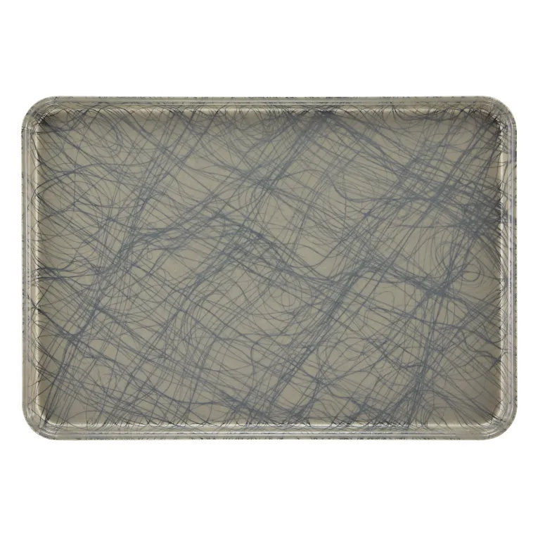 Cambro 1826277 I Camtray Rectangular Tray I 455x655mm I Swirl Gray I Case of 6