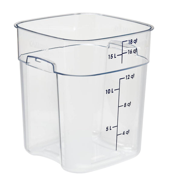 Cambro 18SFSPROCW I Camsquare FreshPro Storage Container 17.2L Clear I Case of 6