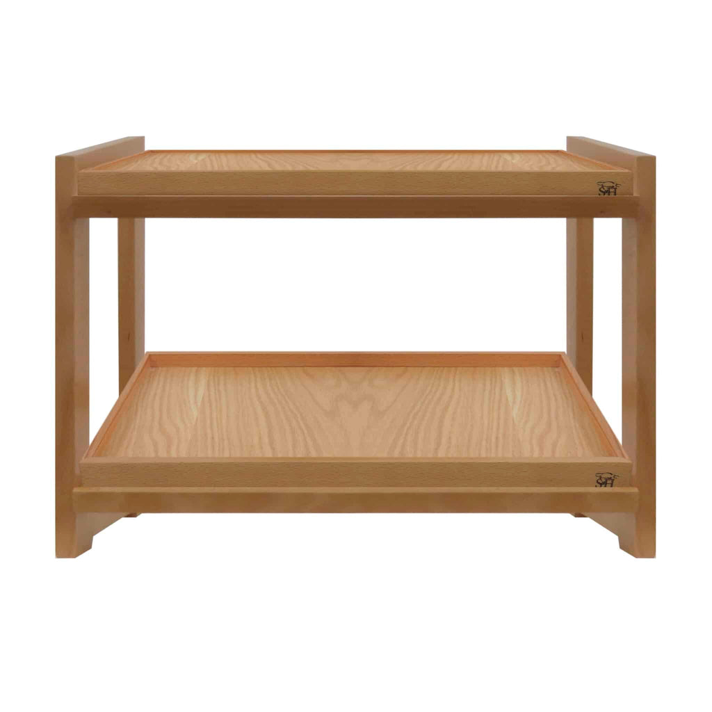 Smith & Hubble Elevate SH-ELPSWT11-B | GN 1/1 Two-tier | Pastry Stand | Complete Set w Trays | Coastal Beech Colour