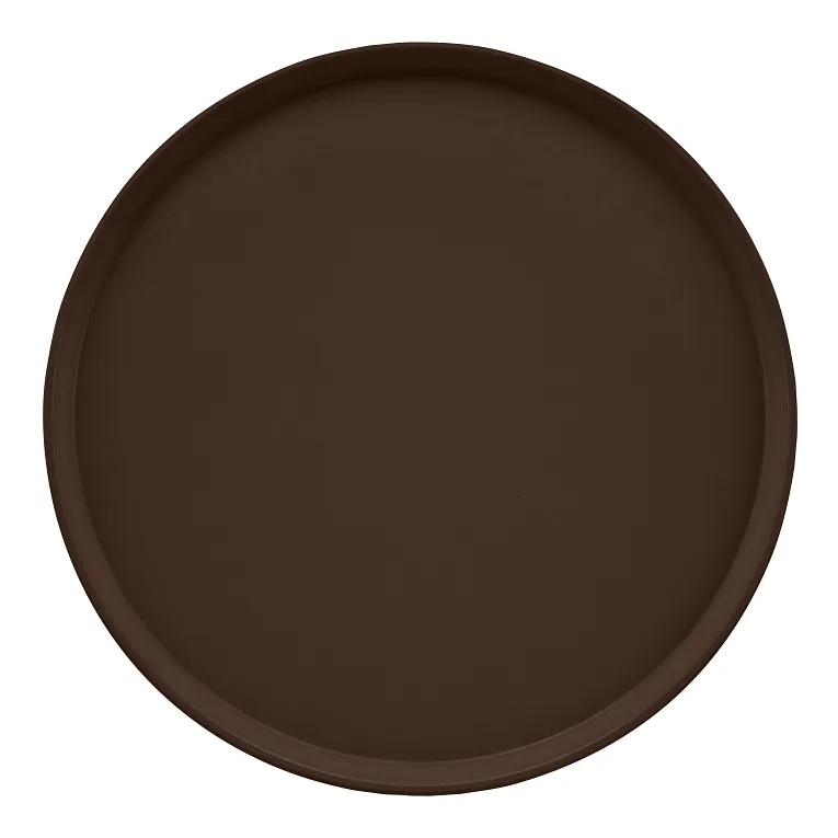 Cambro 1950116 I Camtray Round Tray I 19 1/2" (495 mm) Low Profile I Brazil Brown I Case of 12