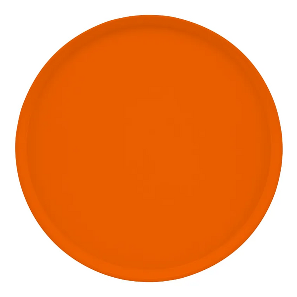 Cambro 1950222 I Camtray Round Tray I 19 1/2" (495 mm) Low Profile I Orange Pizazz I Case of 12