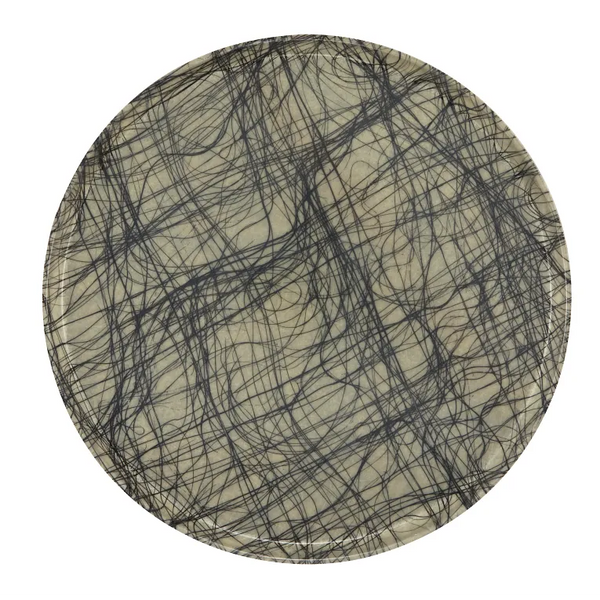 Cambro 1950277 I Camtray Round Tray I 19 1/2" (495 mm) Low Profile I Swirl Gray I Case of 12